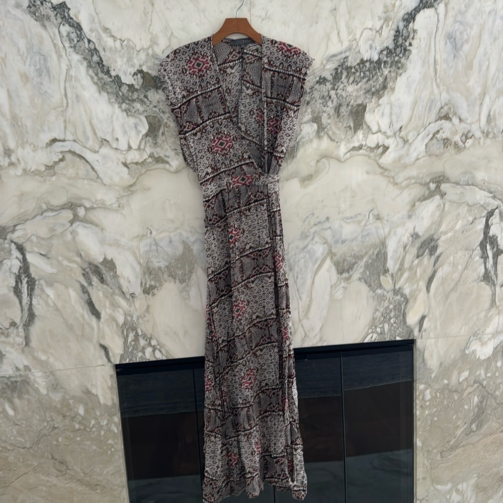 Long maxi wrap dress/cover up